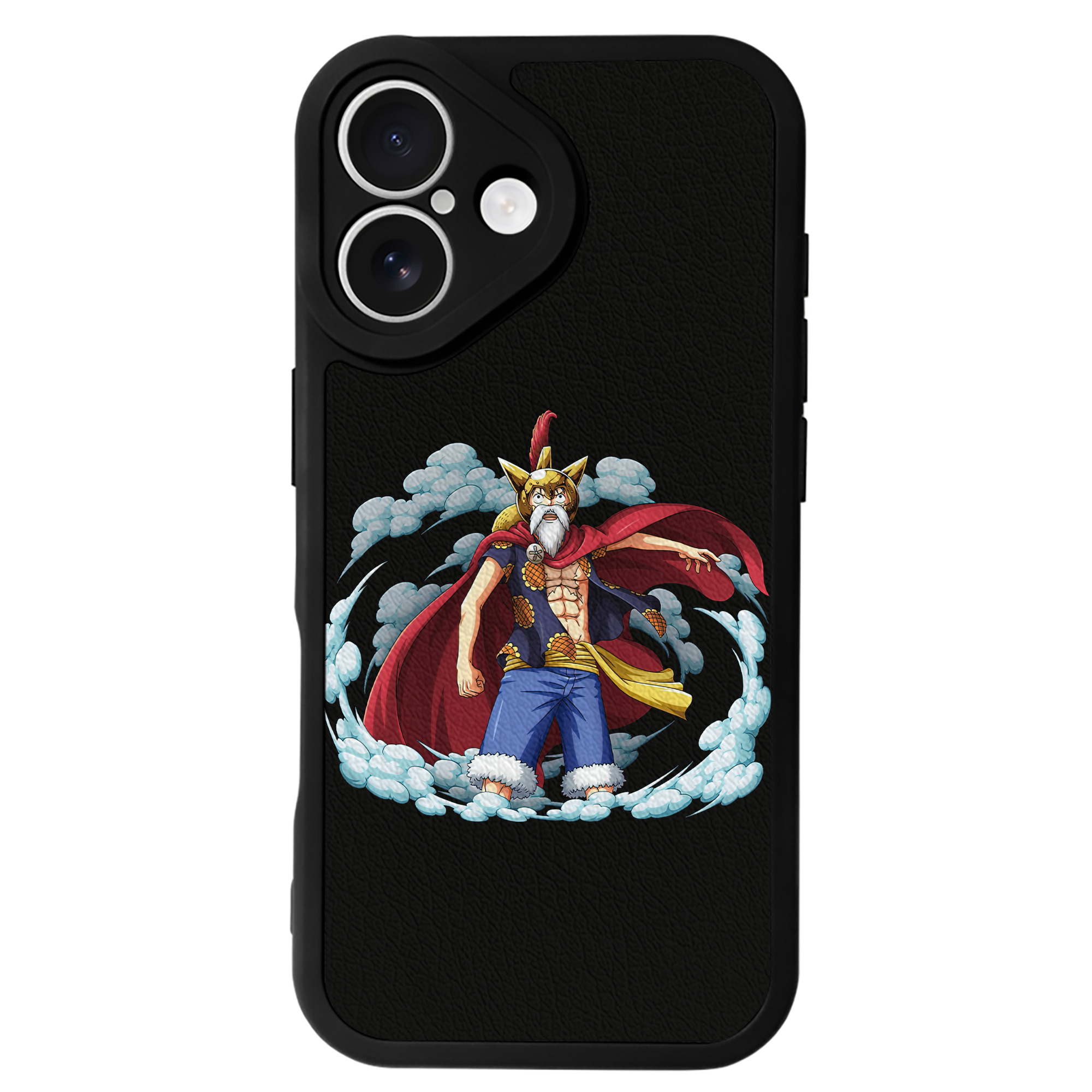 （画像用） ワンピース モンキー・D・ルフィ ONE PIECE Monkey D. Luffy 【iPhone 16シリーズ対応】シリコンスマホケース（レザー調） 材質：シリコン